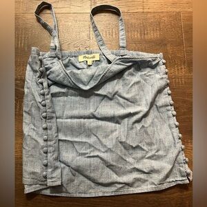 Madewell Denim Tank with Buttons Size M